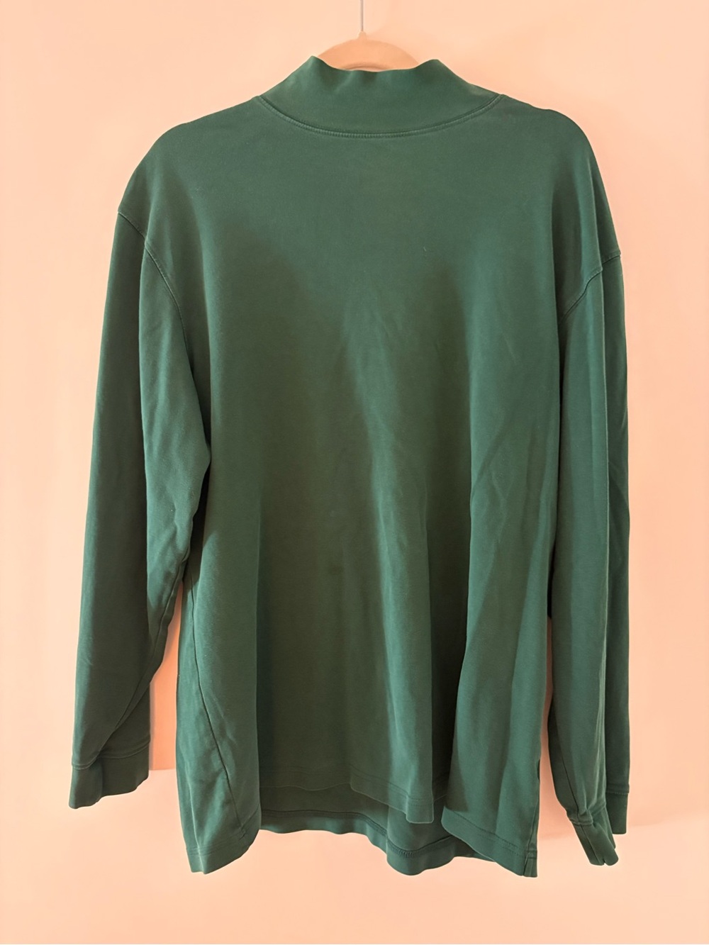 Men's Long-Sleeve Mock Neck Sweater - Forest Green